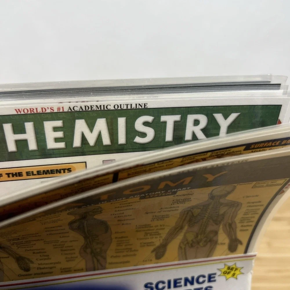 BarCharts QuickStudy Science Charts Set of 5 Anatomy Chemistry Physics Astronomy
